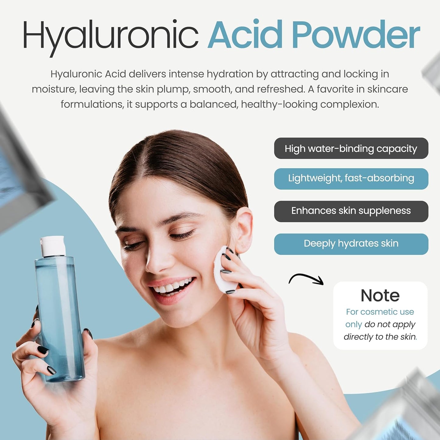 Pure Hyaluronic Acid Powder 15g — High Molecular Weight 1800 KDa+ Cosmetic Grade