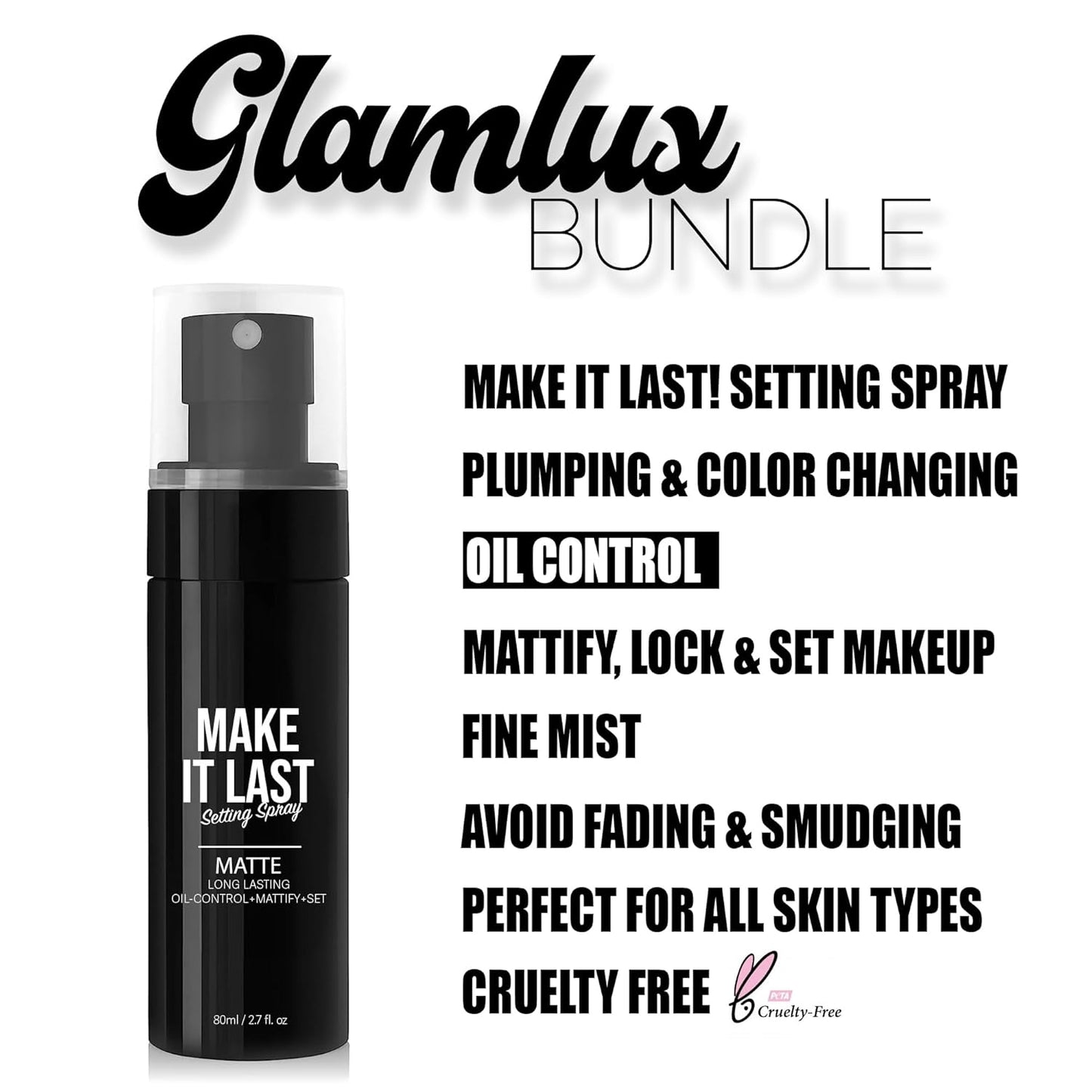 Makeup Essentials Makeup Remover, Make It Last Setting Spray, Brow Wax Lamination Pencil, Plumping Lipglosses