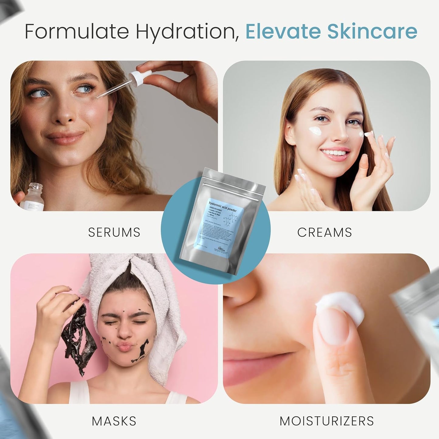 Pure Hyaluronic Acid Powder 15g — High Molecular Weight 1800 KDa+ Cosmetic Grade