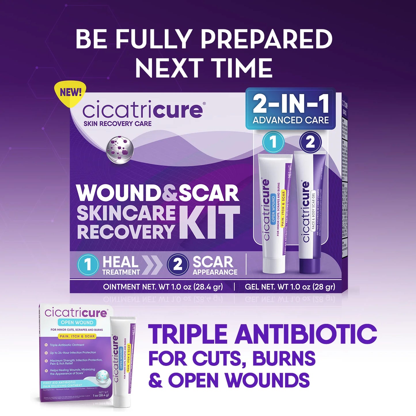 Scar Reducing Cream, Face & Body Scar Gel, 1 Oz