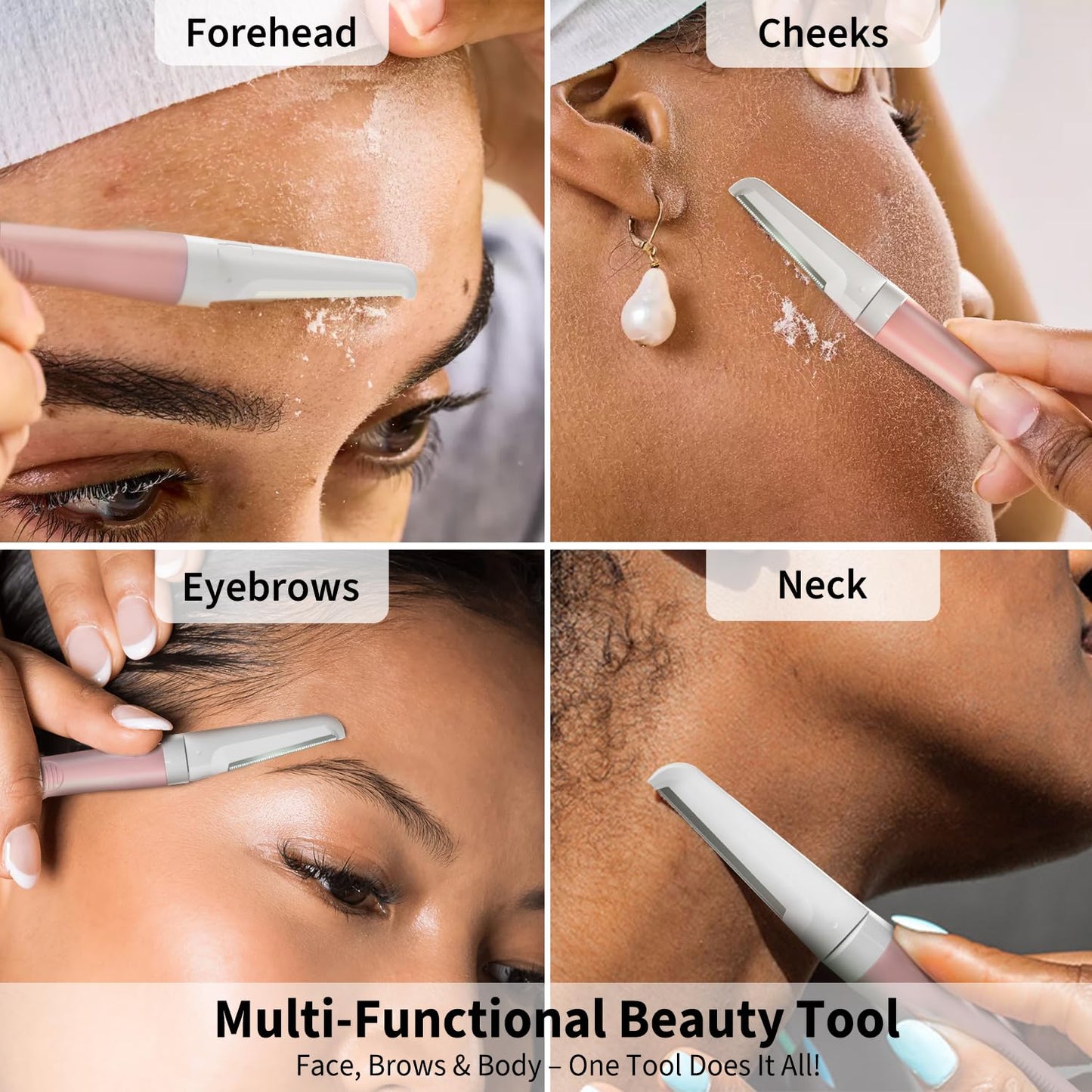 Dermaplane Razor for Women — Facial Hair Removal & Exfoliating Tool, 8 Blades