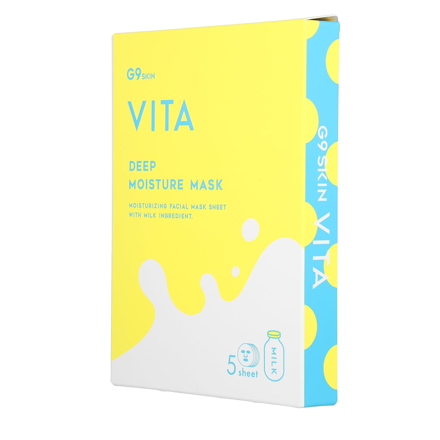 Vita, Deep Moisture Beauty Mask, Milk, 5 Sheets, 0.74 Fl Oz