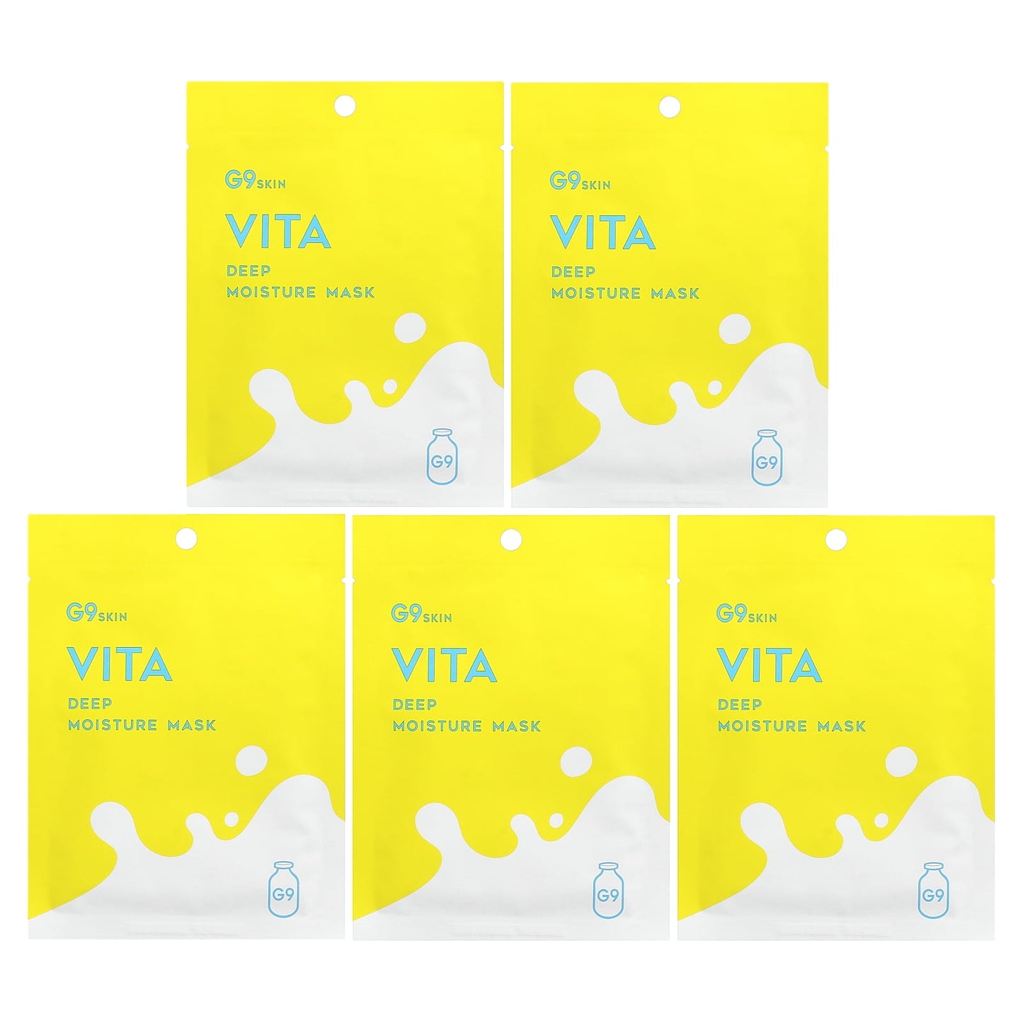 Vita, Deep Moisture Beauty Mask, Milk, 5 Sheets, 0.74 Fl Oz