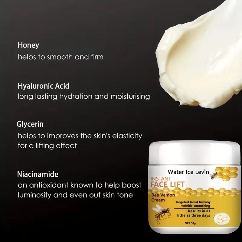 Bee Toxin Lifting Cream 50g — Instant Firming & Wrinkle Smoothing with HA
