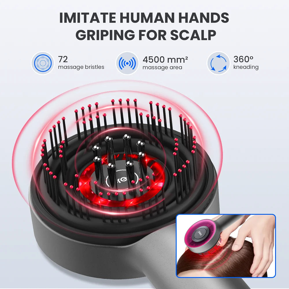 Scalp Trilogy Massager — Smart Hair Brush for Growth, Detangling & Styling