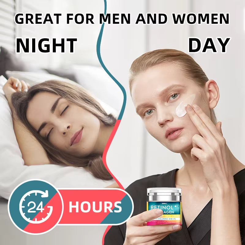 Retinol Face Cream 50ml — Moisturizing & Firming with Collagen & Hyaluronic Acid