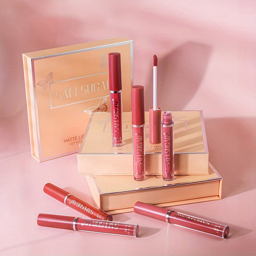 Zynerae Matte Liquid Lipstick Set – 6 Waterproof Shades, Long-Lasting.