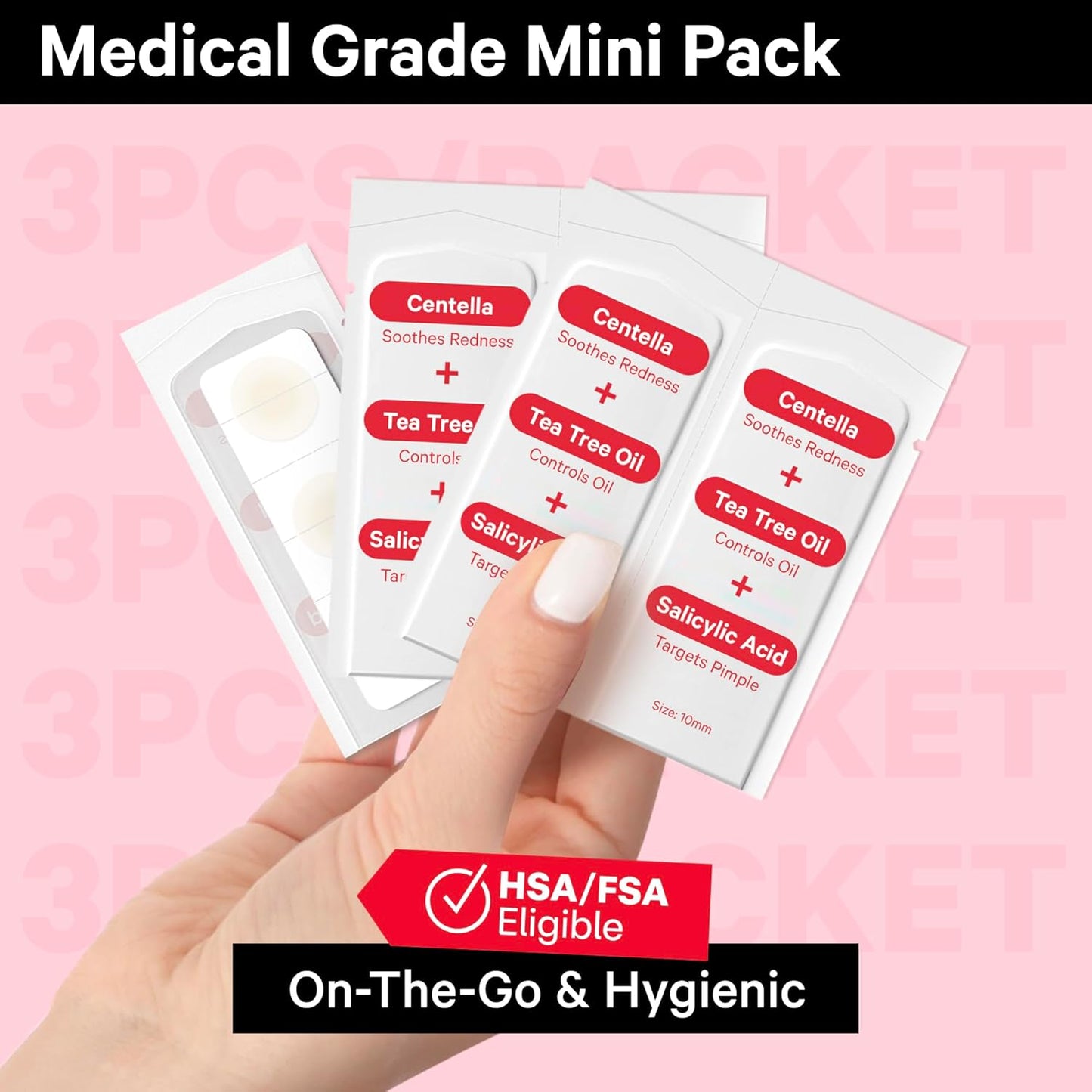216 Ct Hydrocolloid Pimple Patches with Salicylic Acid — Invisible Acne Dots