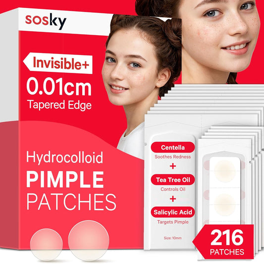 216 Ct Hydrocolloid Pimple Patches with Salicylic Acid — Invisible Acne Dots