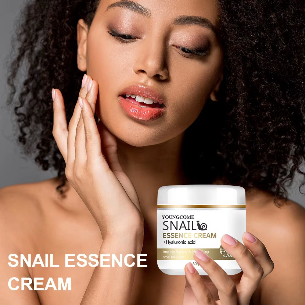 2 Pcs Snail Essence Cream with Hyaluronic Acid & Retinol — Moisturizing & Whitening
