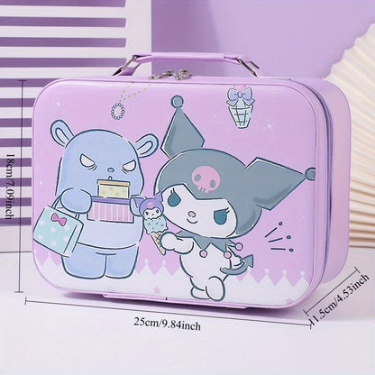 Zynerae Kuromi Makeup Bag — Large-Capacity Travel Cosmetic Organizer.