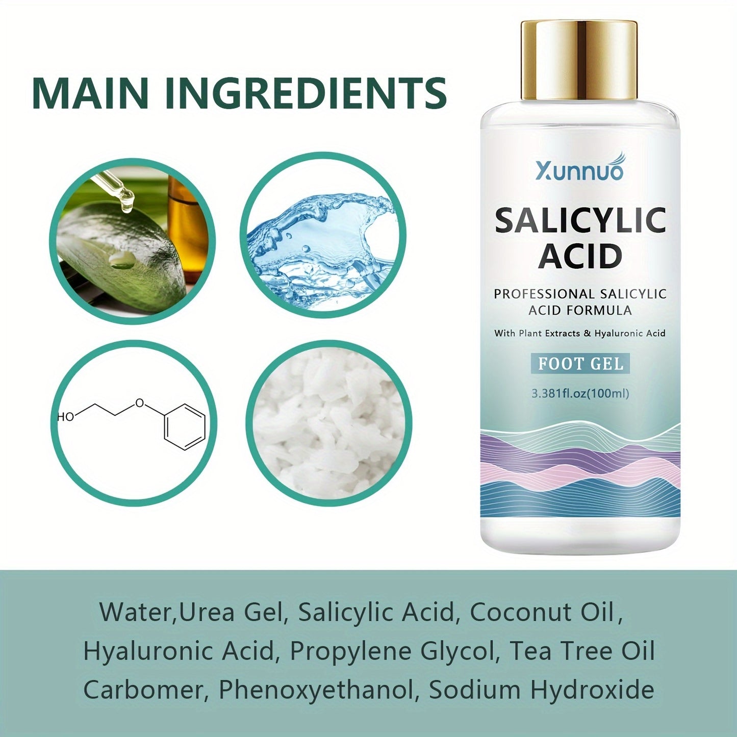 Zynerae Salicylic Acid Foot Cream 100ml – Exfoliating & Moisturizing Care