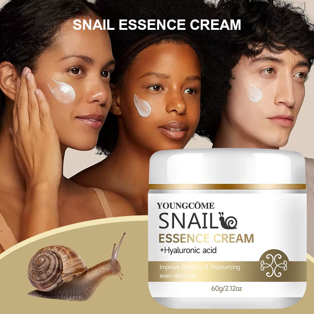 2 Pcs Snail Essence Cream with Hyaluronic Acid & Retinol — Moisturizing & Whitening
