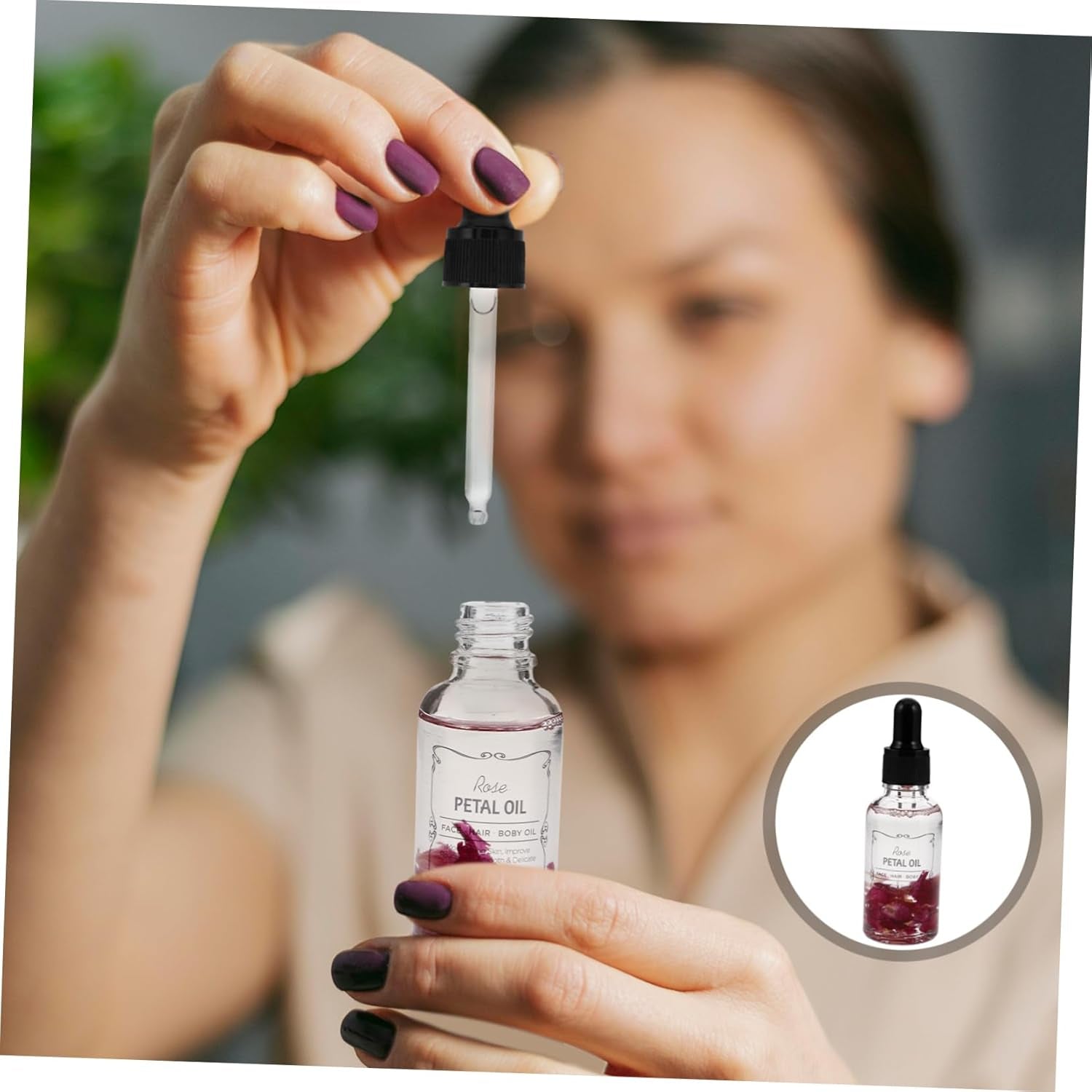 Pure Rose Essential Oil Body Skin Care Face Hair Moisturizer Natural Massage Oil for Dry Skin for Face Hair Relaxation