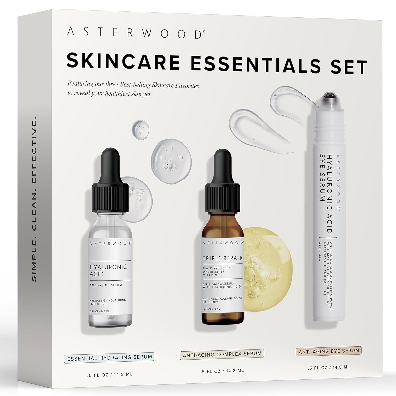 Skin Care Set — Hydrating & Anti-Aging with Hyaluronic Acid & Repair Serums
