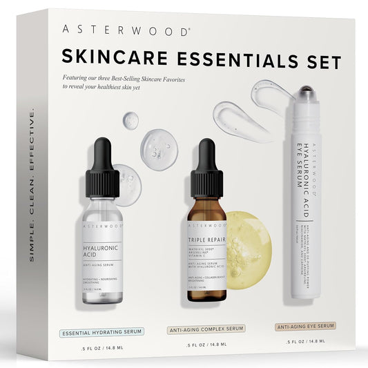 Skin Care Set — Hydrating & Anti-Aging with Hyaluronic Acid & Repair Serums