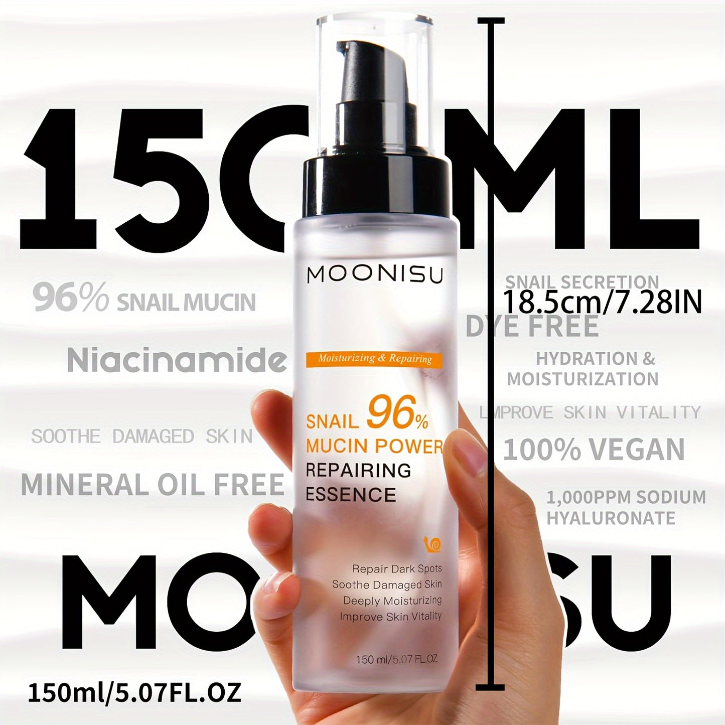 Zynerae Snail Mucin Repair Serum 150ml – Hydrating & Anti-Aging