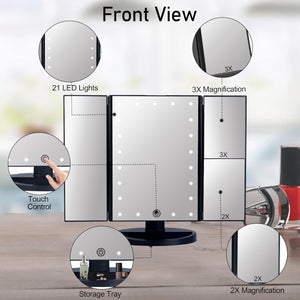 Vanity Makeup Mirror with Lights and Magnificatio