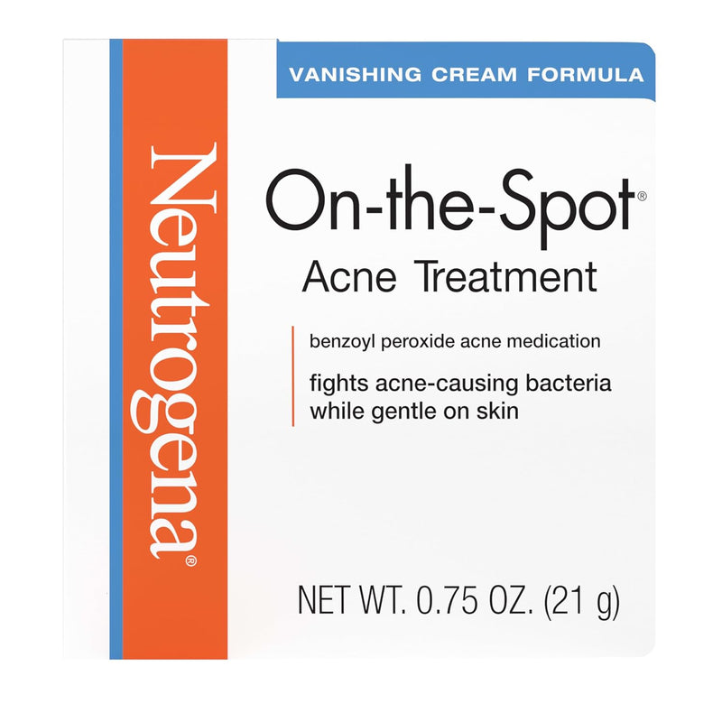 On-The-Spot Acne Spot Treatment Cream with 2.5% Benzoyl Peroxide, 0.75-Ounce Tube