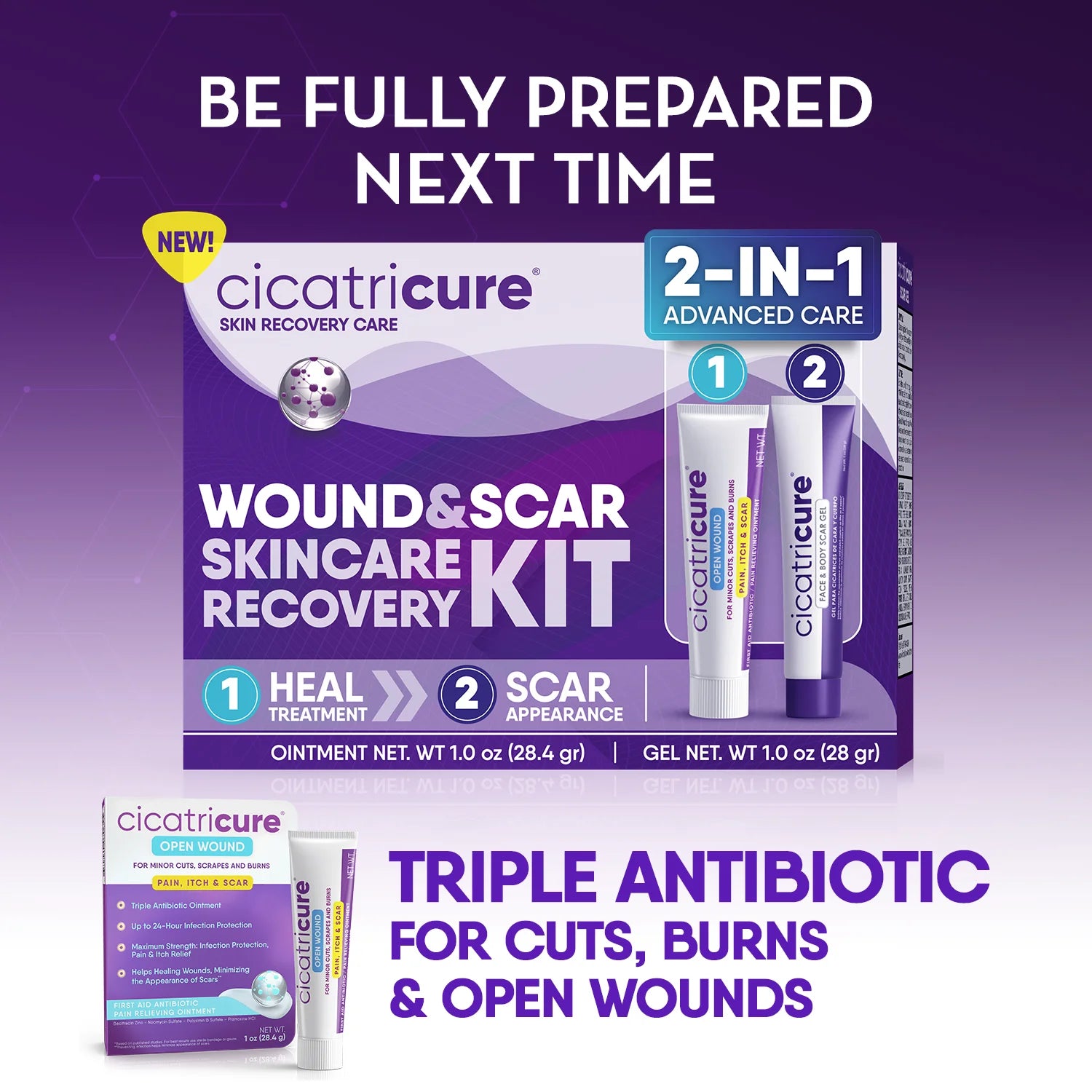 Scar Reducing Cream, Face & Body Scar Gel, 1 Oz
