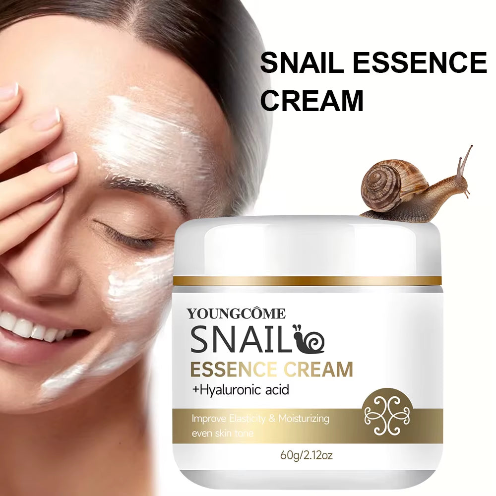 2 Pcs Snail Essence Cream with Hyaluronic Acid & Retinol — Moisturizing & Whitening