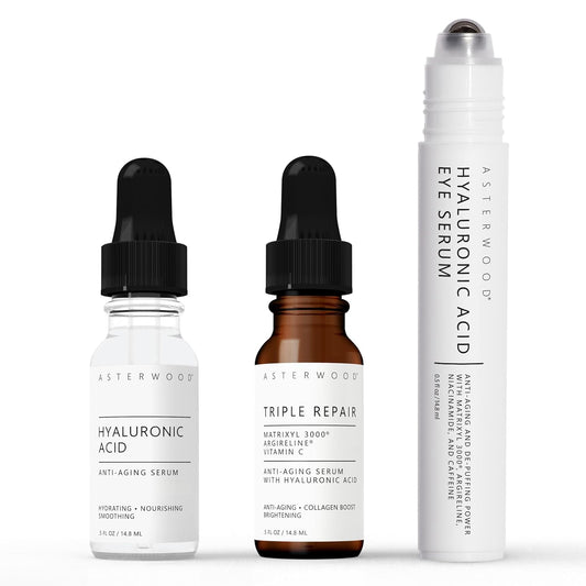 Skin Care Set — Hydrating & Anti-Aging with Hyaluronic Acid & Repair Serums