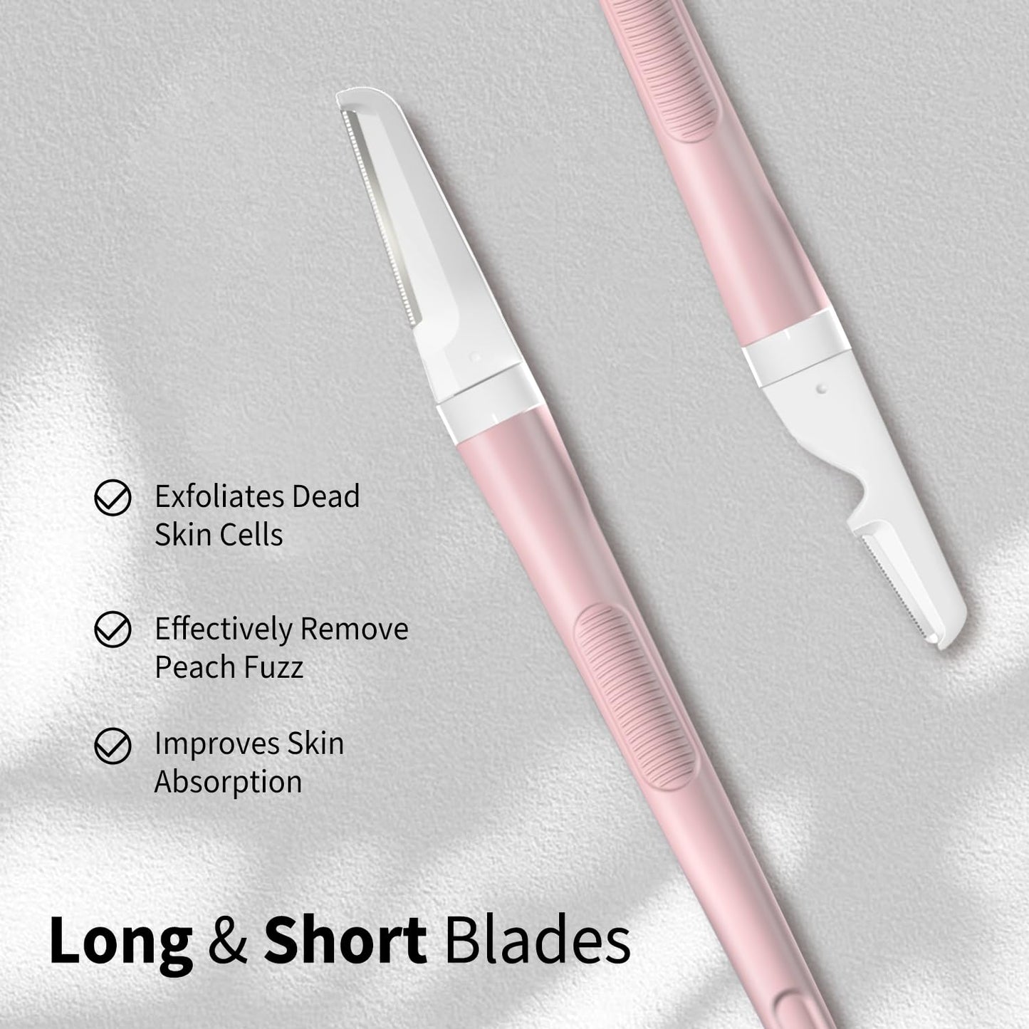 Dermaplane Razor for Women — Facial Hair Removal & Exfoliating Tool, 8 Blades