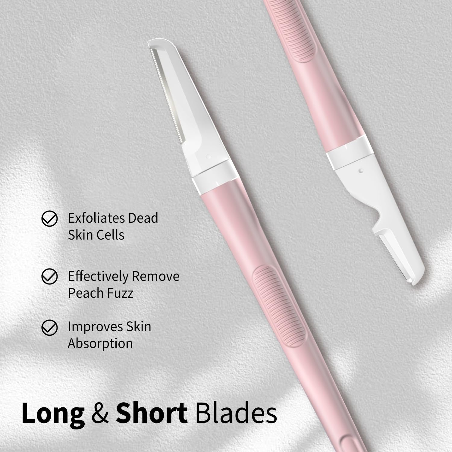 Dermaplane Razor for Women — Facial Hair Removal & Exfoliating Tool, 8 Blades