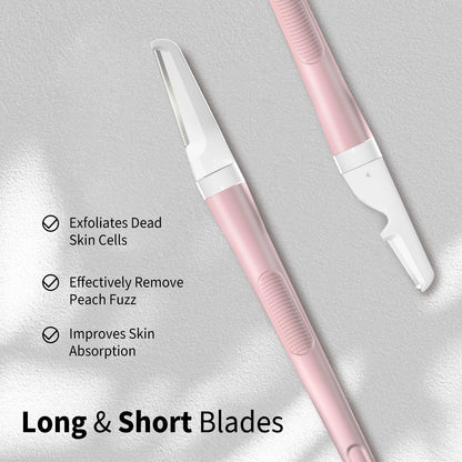 Dermaplane Razor for Women — Facial Hair Removal & Exfoliating Tool, 8 Blades