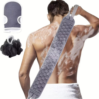 Exfoliating Washcloths — Japanese and Korean Body Scrubbing Towels. 3 Pack.