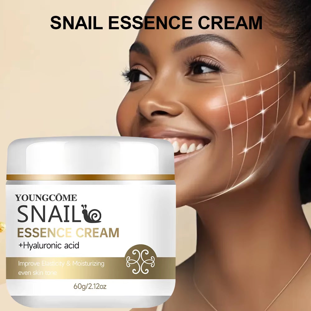 2 Pcs Snail Essence Cream with Hyaluronic Acid & Retinol — Moisturizing & Whitening