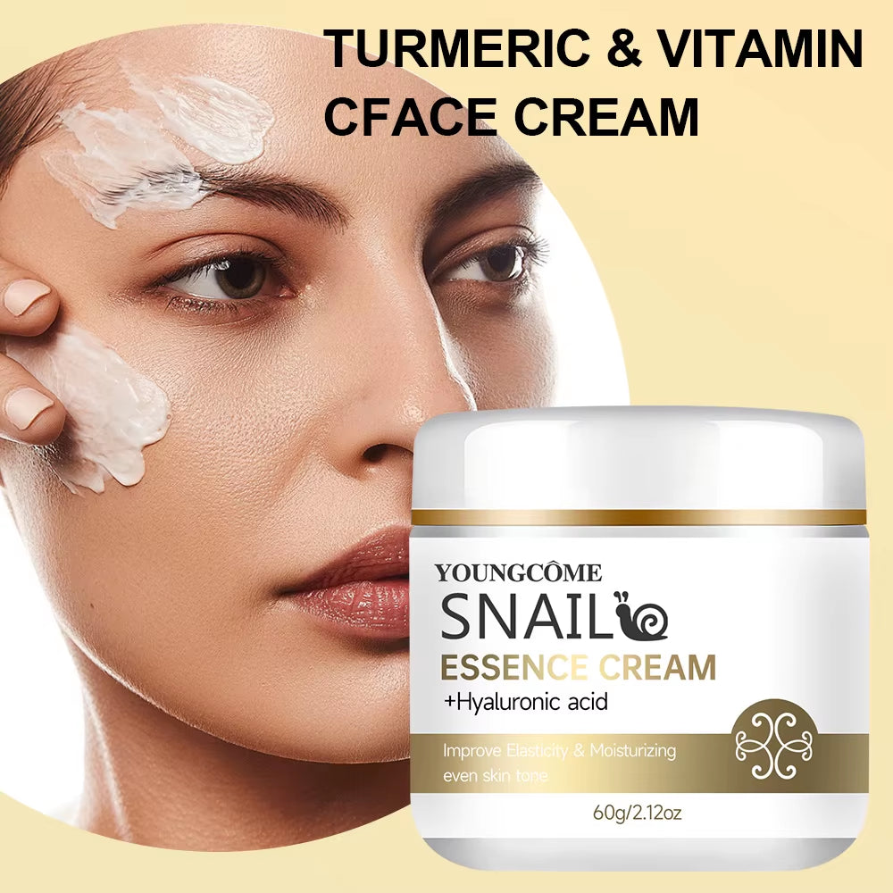 2 Pcs Snail Essence Cream with Hyaluronic Acid & Retinol — Moisturizing & Whitening