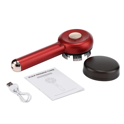EMS Electric Head Massager — Scalp Hair Growth Comb with Light Therapy