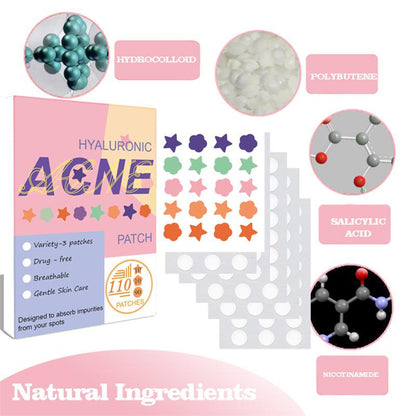 Zynerae Colourful Acne Patches – Multi-Size Pimple Stickers.