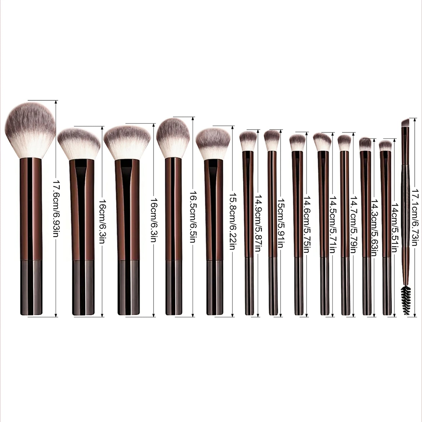 Zynerae 13PC Makeup Brush Set – Face & Eye Blending Tools