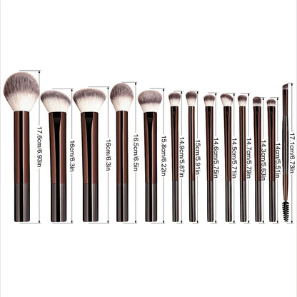 Zynerae 13PC Makeup Brush Set – Face & Eye Blending Tools.
