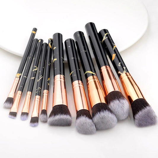 Zynerae 10-Piece Makeup Brush Set — Face & Eye Blending Kit