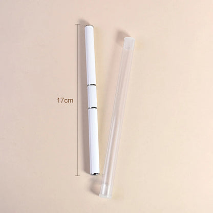Zynerae Dual-Ended Eyebrow Brush — Angled & Spoolie with Protective Lid.