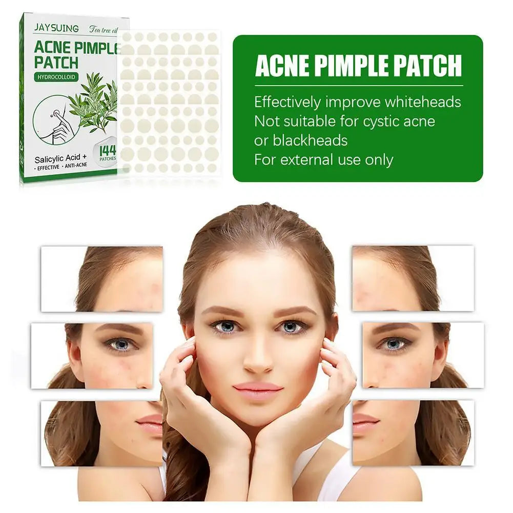 Invisible Hydrocolloid Acne Patch With Tea Tree Oil. 144 pcs.