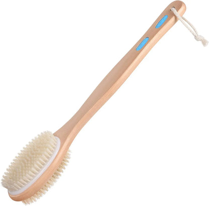Zynerae Long Handle Body Brush – Exfoliating & Massage Double-Sided Shower Scrubber.