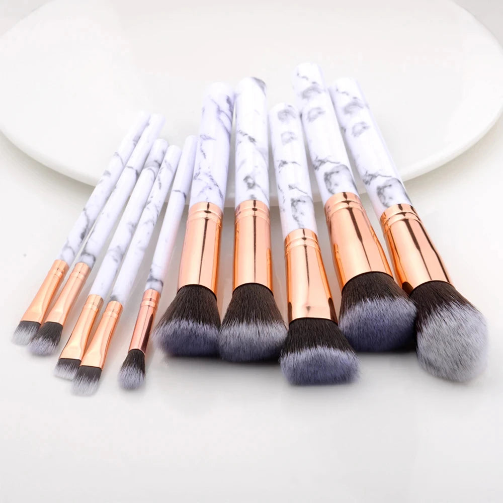 Zynerae 10-Piece Makeup Brush Set — Face & Eye Blending Kit