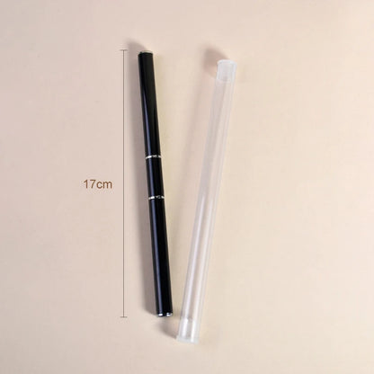 Zynerae Dual-Ended Eyebrow Brush — Angled & Spoolie with Protective Lid.