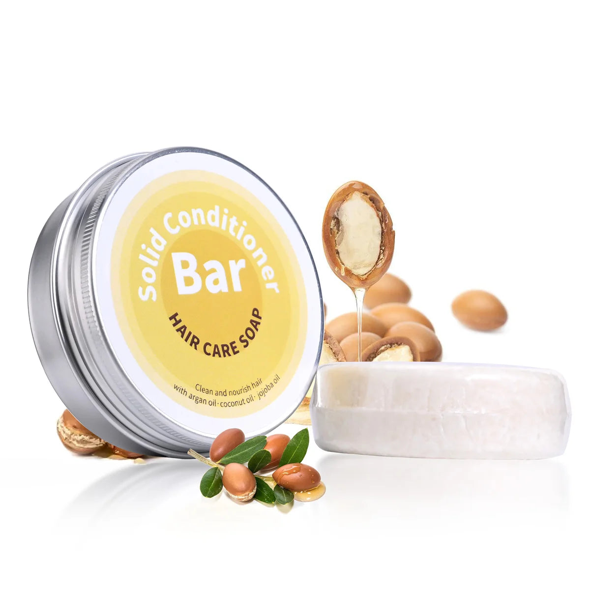 Zynerae Plant Essential Oil Hair Conditioner Bar — Argan, Coconut & Jojoba Nourishing Care