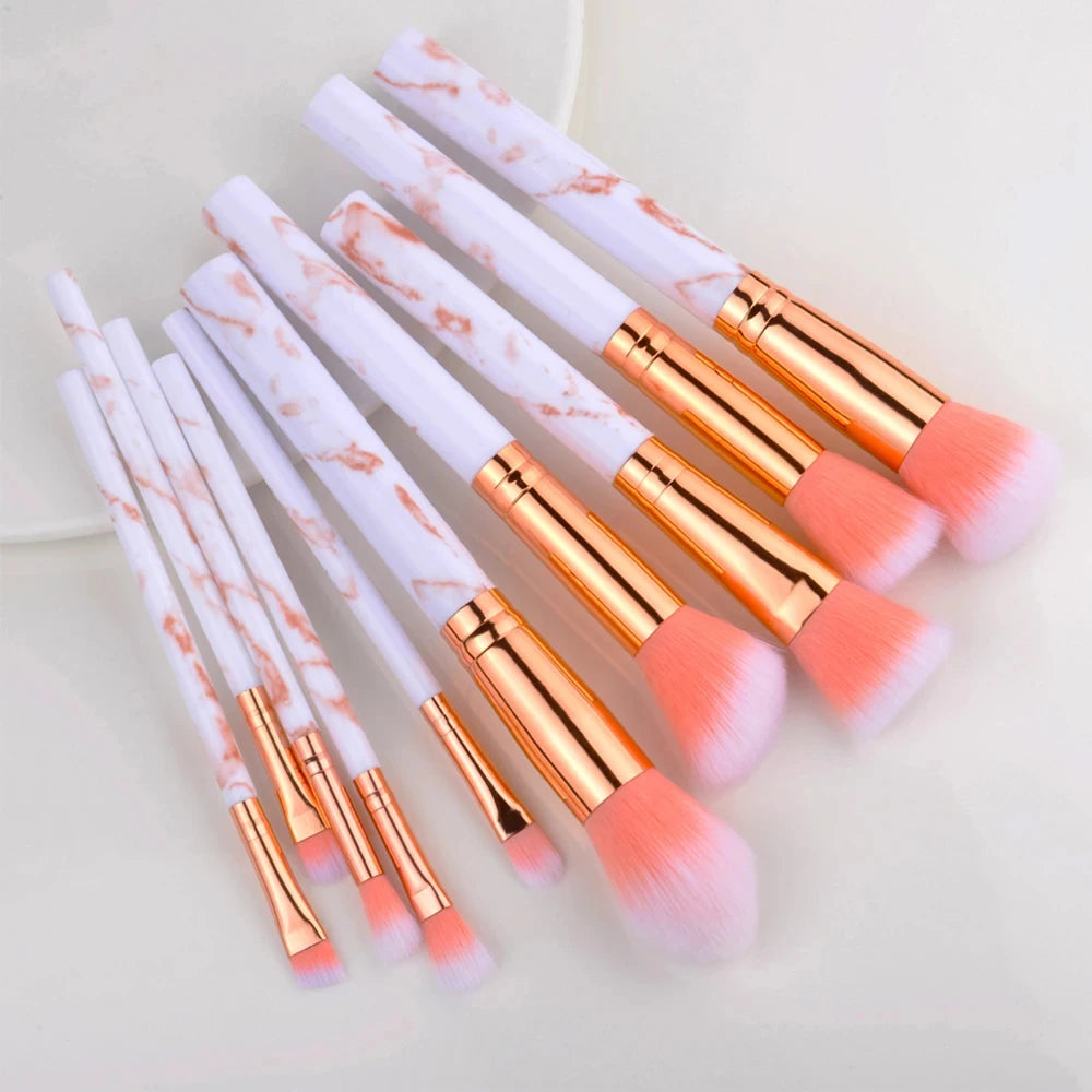 Zynerae 10-Piece Makeup Brush Set — Face & Eye Blending Kit