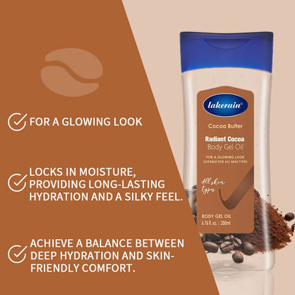 Zynerae Cocoa Body Oil Gel – Moisturizing and Nourishing Skin Care.