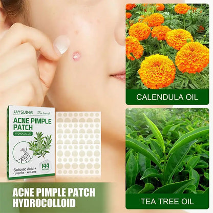 Invisible Hydrocolloid Acne Patch With Tea Tree Oil. 144 pcs.