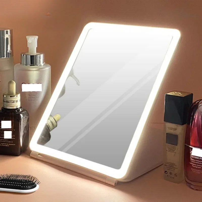 Vanity Makeup Mirror Portable LED Lighted Travel Touch Screen Dimming