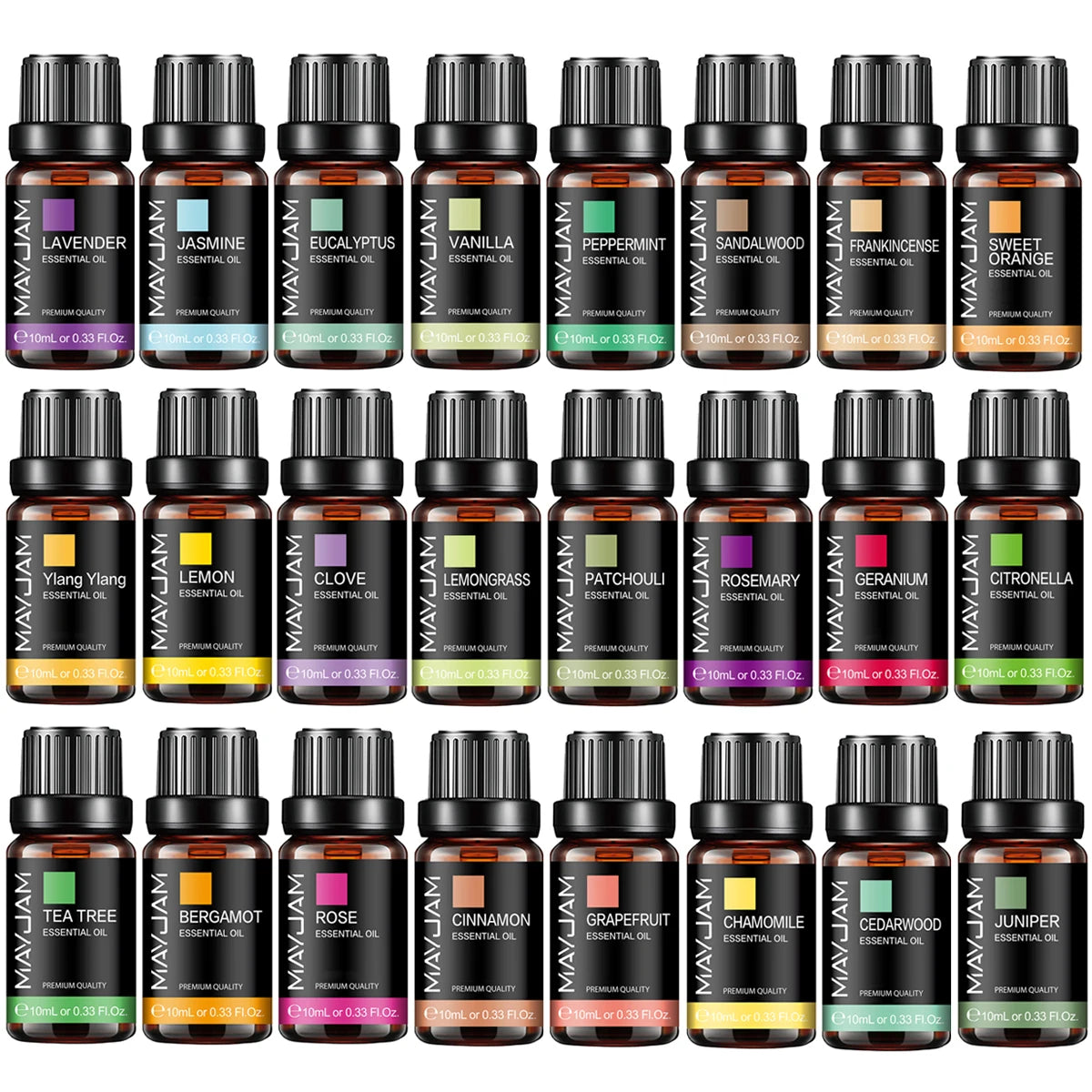 Zynerae Pure Essential Oils 10ml – 37 Scents | Aromatherapy & Fragrance Oil