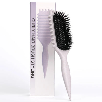 Zynerae Curly Hair Styling Brush — Curl Shaping & Detangling.