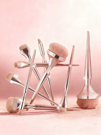 Zynerae Powder Blush & Blending Brush Set – Professional Makeup Tools with Bag.